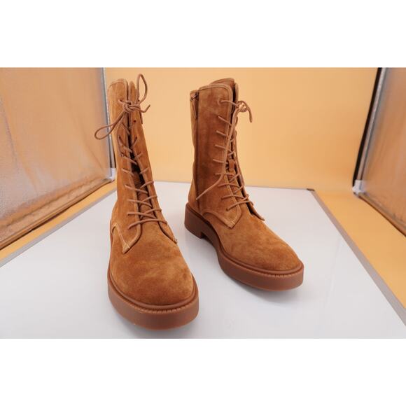 Vince Kegan Brown Suede Leather Chelsea Ankle Boots SZ 11 New $450 Women's - Picture 9 of 10